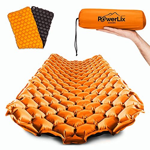 POWERLIX Ultralight Inflatable Sleeping Pad – Air Mattress for Camping, Backpacking