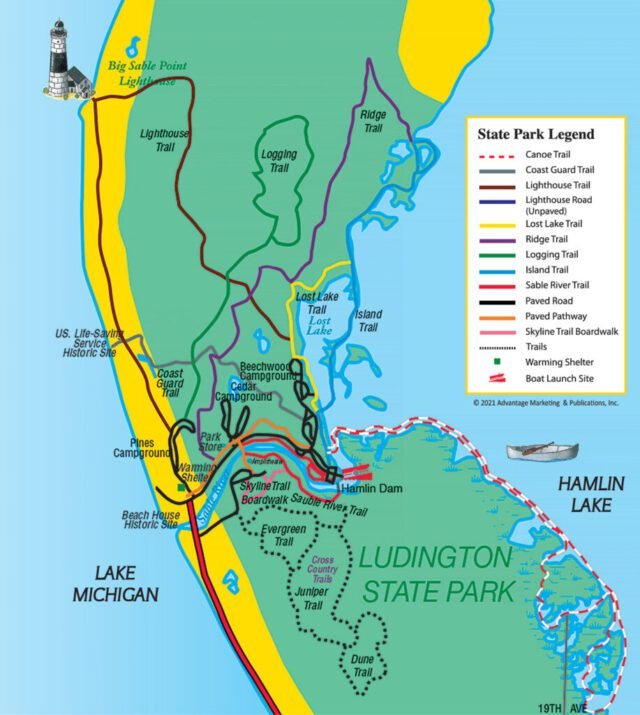 Ludington state park trail map