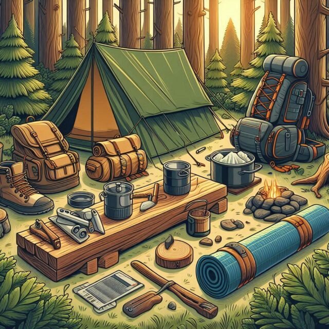 Budget outdoor gear in the wilderness