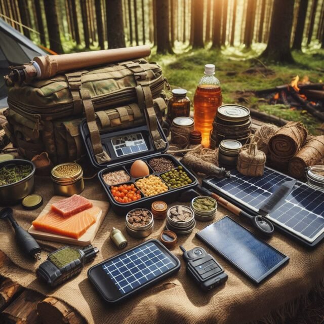 outdoor gear on display in the forest by Survival frog and more.