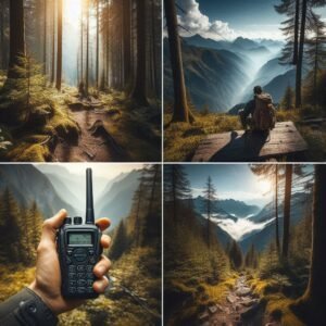 outdoors and testing images of the top walkie talkies in the forest