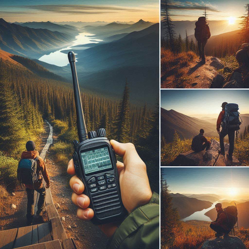 different outdoor adventure walkie talkie uses displayed